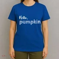 Hello Pumpkin Fall Inspired Autumn Gift T-Shirt thumb 4