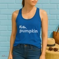 Hello Pumpkin Fall Inspired Autumn Gift Women's Tank Top thumb 2