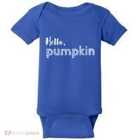 Hello Pumpkin Fall Inspired Autumn Gift Baby Bodysuit thumb 0