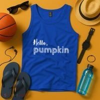 Hello Pumpkin Fall Inspired Autumn Gift Tank Top thumb 4