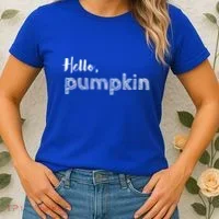 Hello Pumpkin Fall Inspired Autumn Gift Women's T-Shirt thumb 2