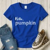 Hello Pumpkin Fall Inspired Autumn Gift Women's T-Shirt thumb 3