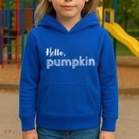 Hello Pumpkin Fall Inspired Autumn Gift Kids Hoodie thumb 3