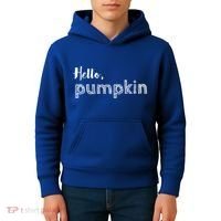 Hello Pumpkin Fall Inspired Autumn Gift Kids Hoodie thumb 4