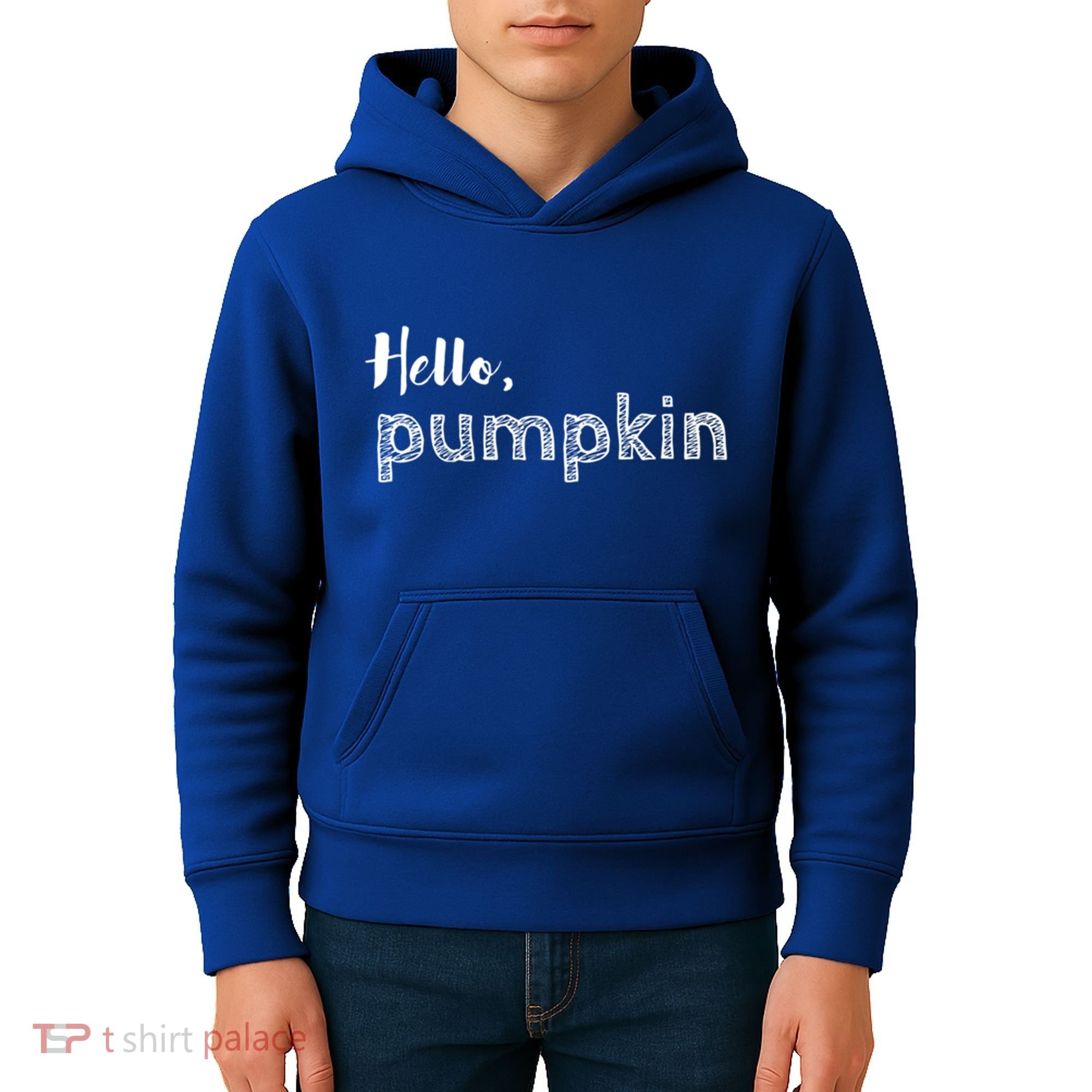 Hello Pumpkin Fall Inspired Autumn Gift Kids Hoodie