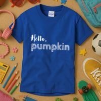 Hello Pumpkin Fall Inspired Autumn Gift Kids T-Shirt thumb 3