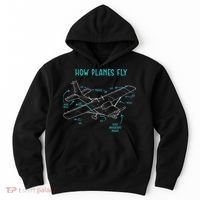How Planes Fly Airline Pilot Aviation Aircraft Lover Hoodie thumb 0