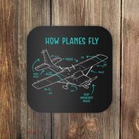How Planes Fly Airline Pilot Aviation Aircraft Lover Coaster thumb 0