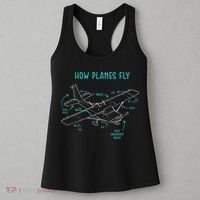 How Planes Fly Airline Pilot Aviation Aircraft Lover Women's Tank Top thumb 3