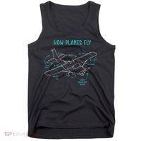 How Planes Fly Airline Pilot Aviation Aircraft Lover Tank Top thumb 0