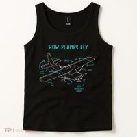 How Planes Fly Airline Pilot Aviation Aircraft Lover Tank Top thumb 2