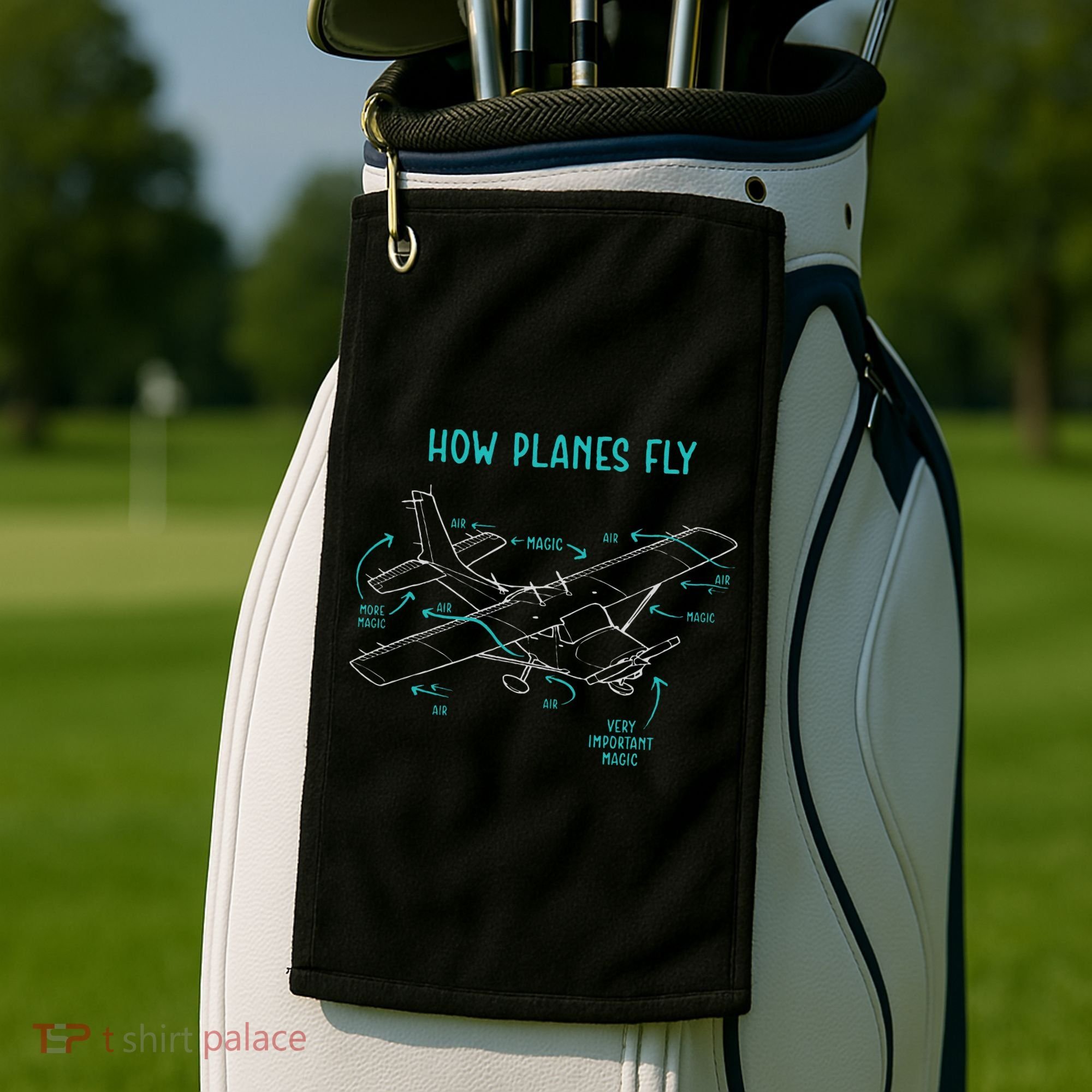 How Planes Fly Airline Pilot Aviation Aircraft Lover Golf Towel