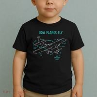 How Planes Fly Airline Pilot Aviation Aircraft Lover Toddler T-Shirt thumb 2