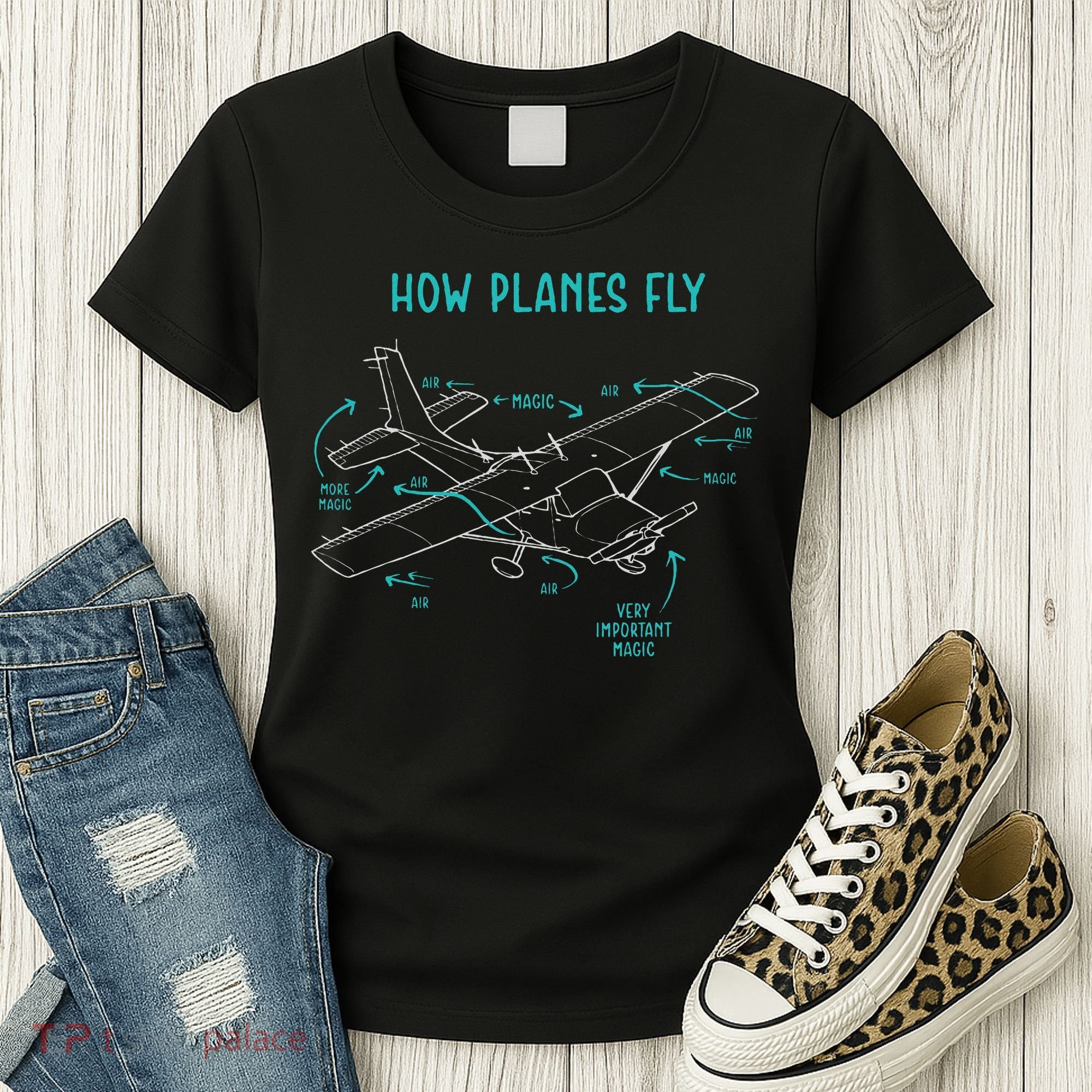 How Planes Fly Airline Pilot Aviation Aircraft Lover Women's T-Shirt