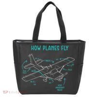 How Planes Fly Airline Pilot Aviation Aircraft Lover Tote Bag thumb 0