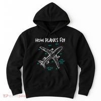 How Planes Fly Aerospace Engineer Aeronautical Engineering Hoodie thumb 0