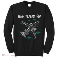 How Planes Fly Aerospace Engineer Aeronautical Engineering Sweatshirt thumb 0