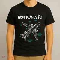 How Planes Fly Aerospace Engineer Aeronautical Engineering T-Shirt thumb 3