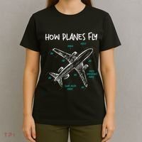 How Planes Fly Aerospace Engineer Aeronautical Engineering T-Shirt thumb 4