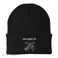 How Planes Fly Aerospace Engineer Aeronautical Engineering Beanie thumb 0