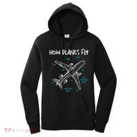 How Planes Fly Aerospace Engineer Aeronautical Engineering Women's Hoodie thumb 0