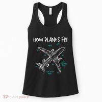How Planes Fly Aerospace Engineer Aeronautical Engineering Women's Tank Top thumb 0