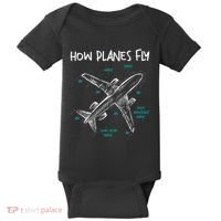 How Planes Fly Aerospace Engineer Aeronautical Engineering Baby Bodysuit thumb 0