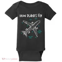 How Planes Fly Aerospace Engineer Aeronautical Engineering Baby Bodysuit thumb 0