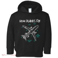 How Planes Fly Aerospace Engineer Aeronautical Engineering Toddler Hoodie thumb 0