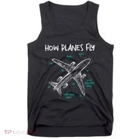 How Planes Fly Aerospace Engineer Aeronautical Engineering Tank Top thumb 0