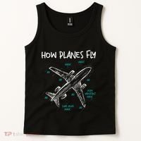 How Planes Fly Aerospace Engineer Aeronautical Engineering Tank Top thumb 2