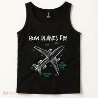 How Planes Fly Aerospace Engineer Aeronautical Engineering Tank Top thumb 2
