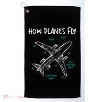 How Planes Fly Aerospace Engineer Aeronautical Engineering Golf Towel thumb 0