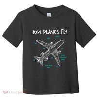 How Planes Fly Aerospace Engineer Aeronautical Engineering Toddler T-Shirt thumb 0