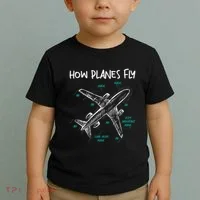 How Planes Fly Aerospace Engineer Aeronautical Engineering Toddler T-Shirt thumb 2