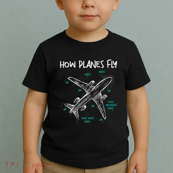 How Planes Fly Aerospace Engineer Aeronautical Engineering Toddler T-Shirt