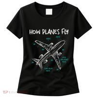 How Planes Fly Aerospace Engineer Aeronautical Engineering Women's T-Shirt thumb 0