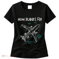How Planes Fly Aerospace Engineer Aeronautical Engineering Women's T-Shirt thumb 0