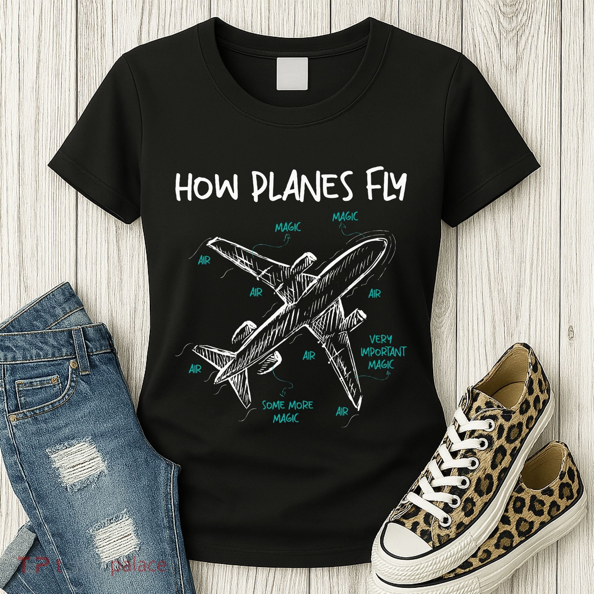 How Planes Fly Aerospace Engineer Aeronautical Engineering Women's T-Shirt