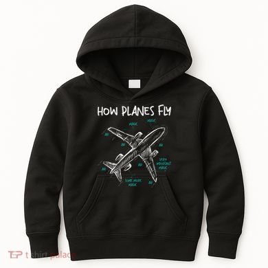 How Planes Fly Aerospace Engineer Aeronautical Engineering Kids Hoodie