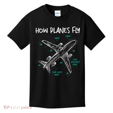 How Planes Fly Aerospace Engineer Aeronautical Engineering Kids T-Shirt