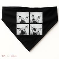 Happy Pig Face Portrait Hog Farmer Funny Farm Animal USA-Made Doggie Bandana thumb 0