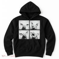 Happy Pig Face Portrait Hog Farmer Funny Farm Animal Hoodie thumb 0