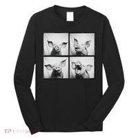 Happy Pig Face Portrait Hog Farmer Funny Farm Animal Long Sleeve Shirt thumb 0