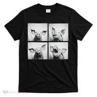 Happy Pig Face Portrait Hog Farmer Funny Farm Animal T-Shirt thumb 0