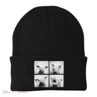Happy Pig Face Portrait Hog Farmer Funny Farm Animal Beanie thumb 0