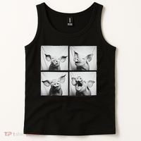 Happy Pig Face Portrait Hog Farmer Funny Farm Animal Tank Top thumb 2
