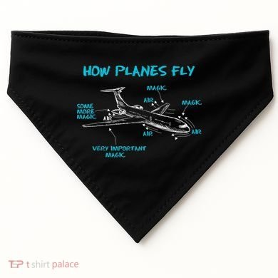 How Planes Fly Funny Aerospace Engineer Engineering T USA-Made Doggie Bandana