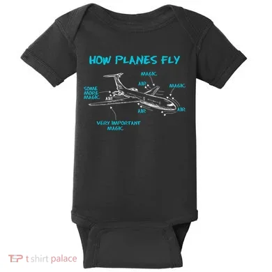 How Planes Fly Funny Aerospace Engineer Engineering T Baby Bodysuit
