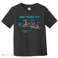 How Planes Fly Funny Aerospace Engineer Engineering T Toddler T-Shirt thumb 0